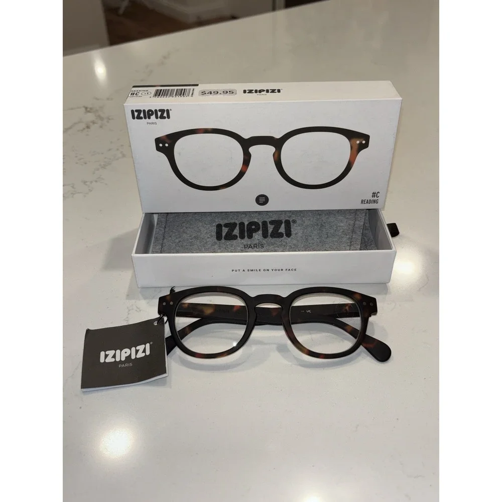 Izipizi Tortoise Occhiali Da Lettura Reading Glasses #C 1.0 NIB